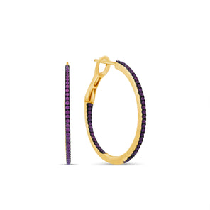 Ruby Slim Hoop Earring